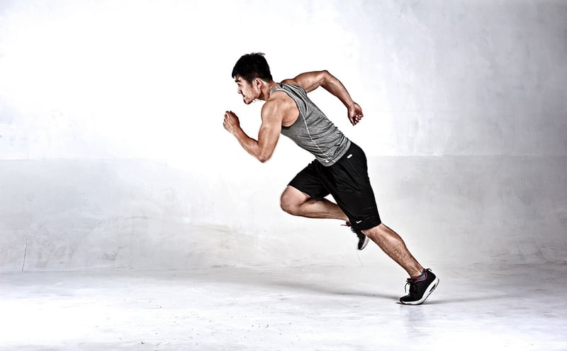 Silhouette of a person overcoming obstacles